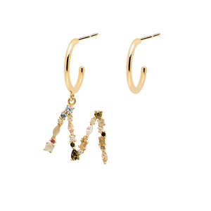 Letter M earrings