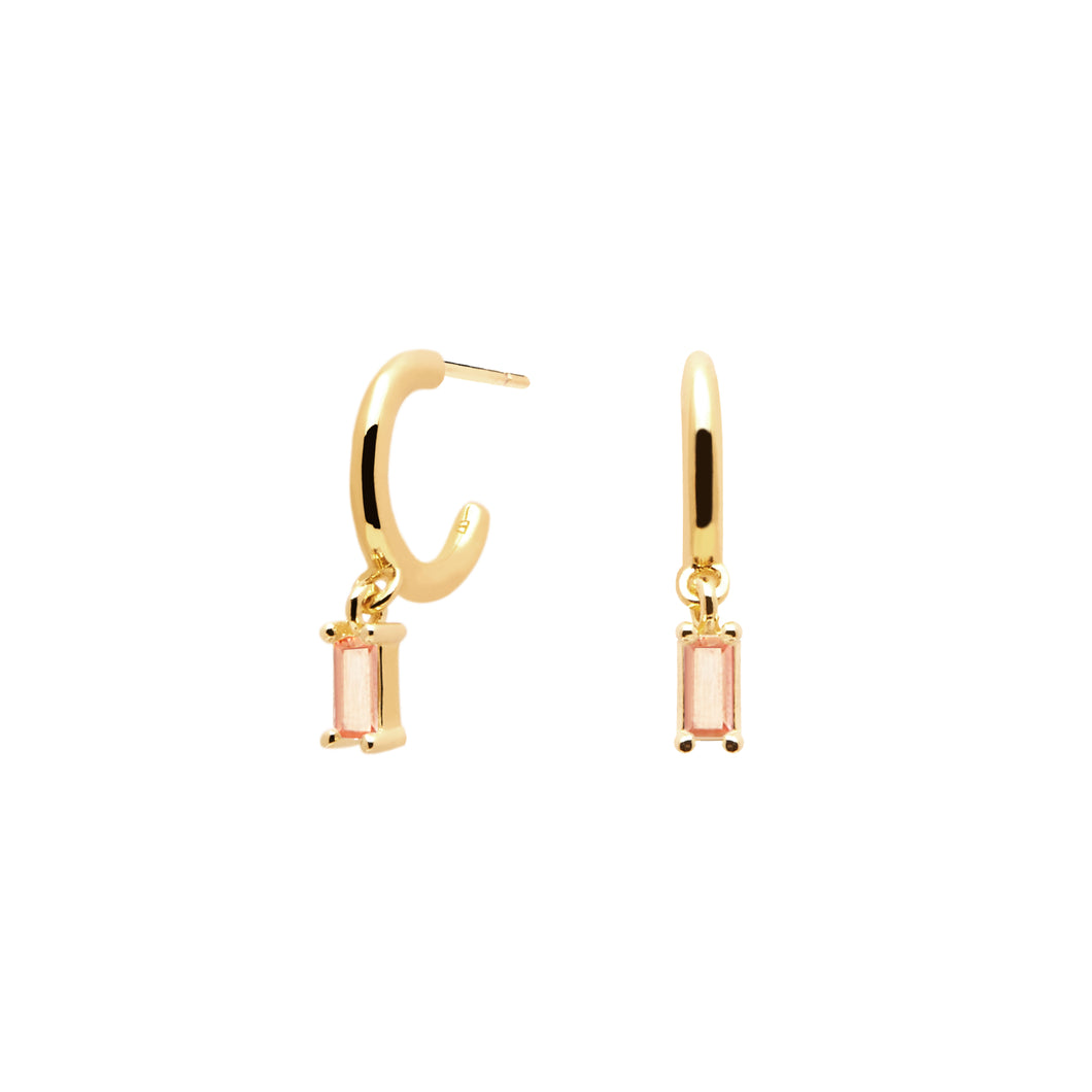 Peach Alia Gold Earrings